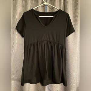 Black Babydoll Top Size Medium NWOT